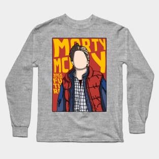 Marty Mcfly Comic Style Long Sleeve T-Shirt